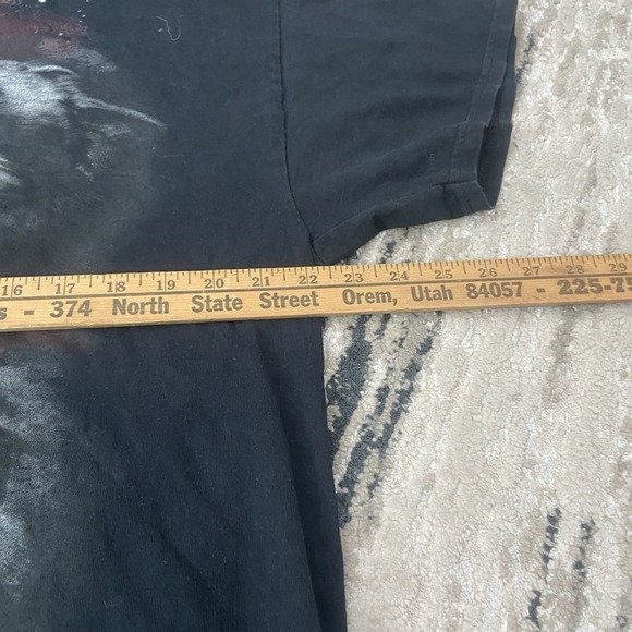 Y2K Gildan Blood Moon Wolfpack Black Horror 3 Wolf Nature T Shirt Size XL - Picture 5 of 5